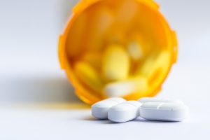 close up of opioid pills